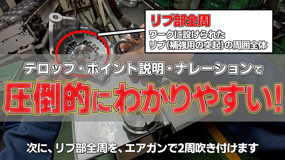 検査工程の動画マニュアル